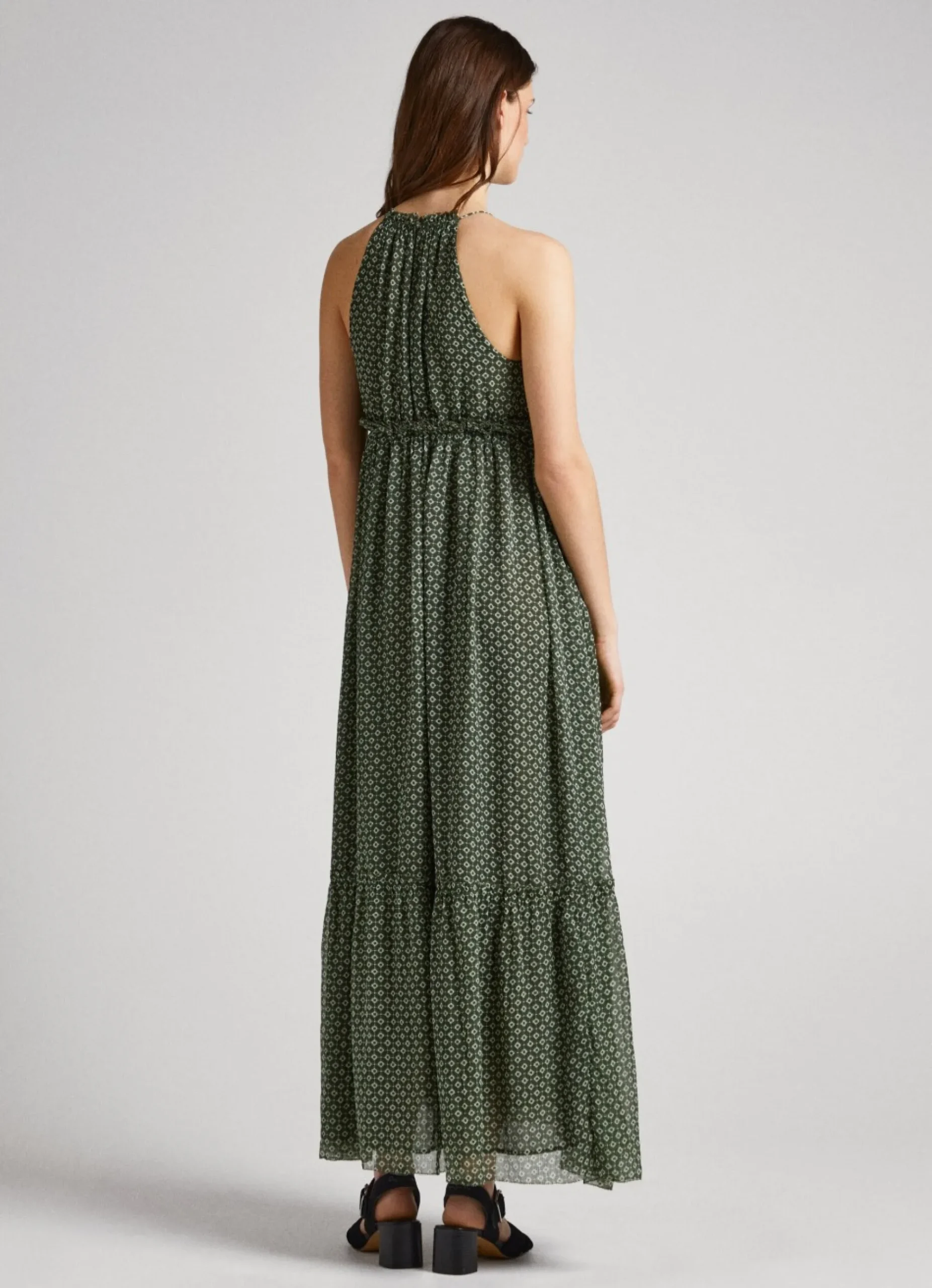 Mulher Pepe Jeans Vestidos E Macacões>Vestido Chiffon Padrao Geometrico