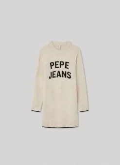 Rapariga Pepe Jeans Vestidos E Saias>Vestido De Malha Logo Bordado