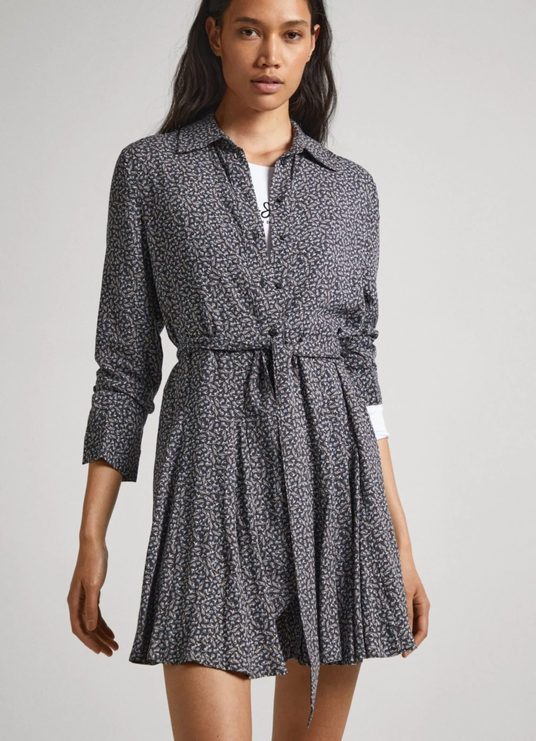 Mulher Pepe Jeans Vestidos E Macacões>Vestido Dobby Com Padrao Floral