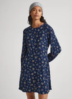 Mulher Pepe Jeans Vestidos E Macacões>Vestido Dobby Padrao Floral