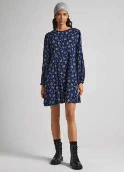 Mulher Pepe Jeans Vestidos E Macacões>Vestido Dobby Padrao Floral