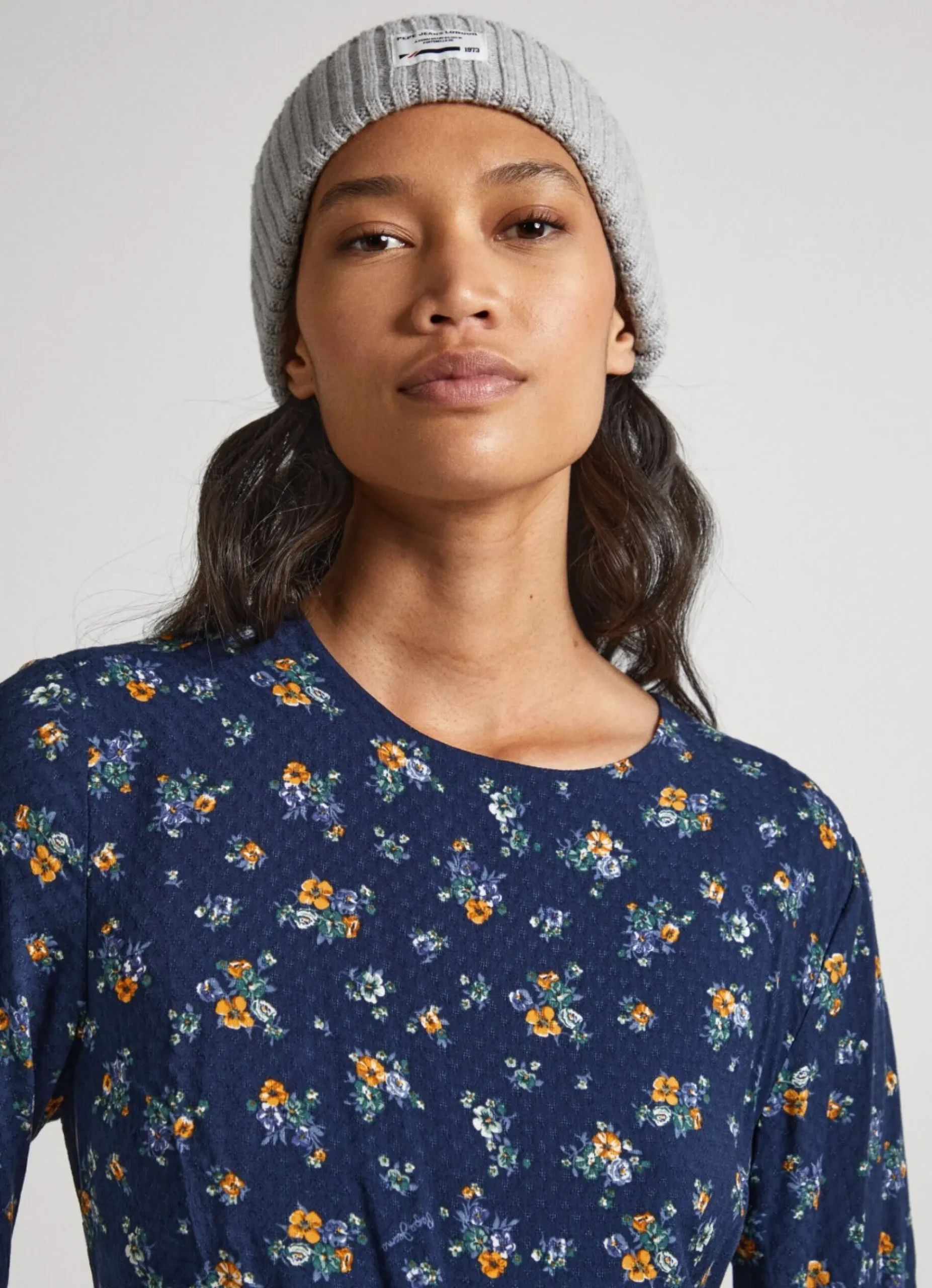 Mulher Pepe Jeans Vestidos E Macacões>Vestido Dobby Padrao Floral