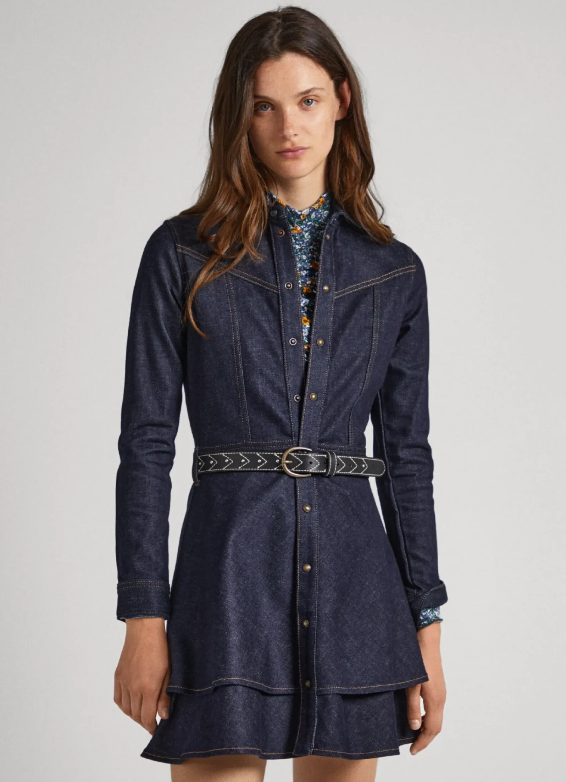 Mulher Pepe Jeans Vestidos E Macacões>Vestido Duplo Folho