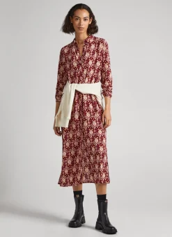Mulher Pepe Jeans Vestidos E Macacões>Vestido Estampado Ornamental