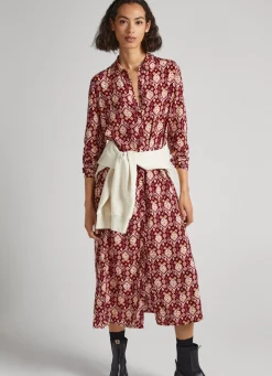 Mulher Pepe Jeans Vestidos E Macacões>Vestido Estampado Ornamental