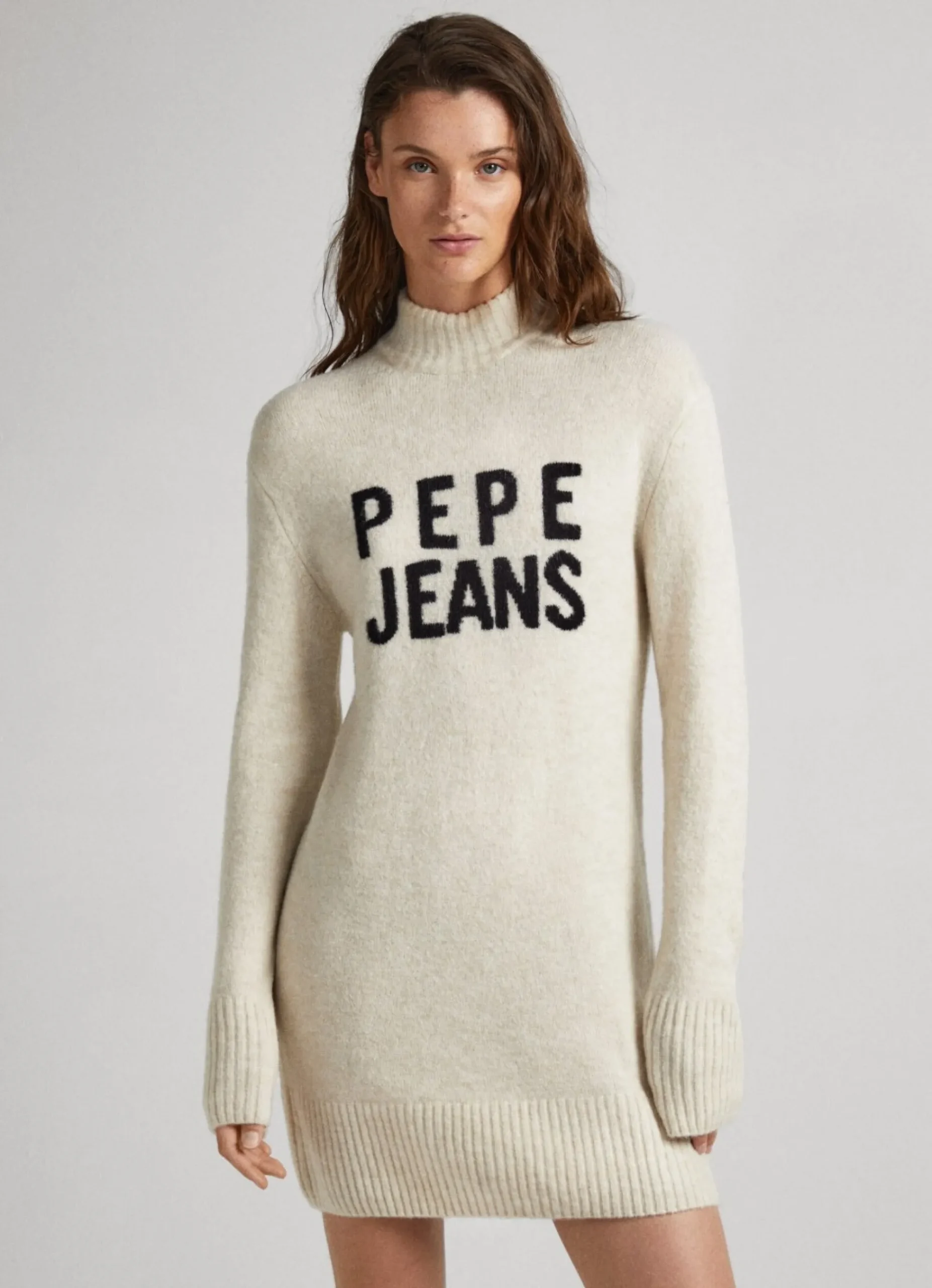 Mulher Pepe Jeans Malhas>Vestido Logo Bordado