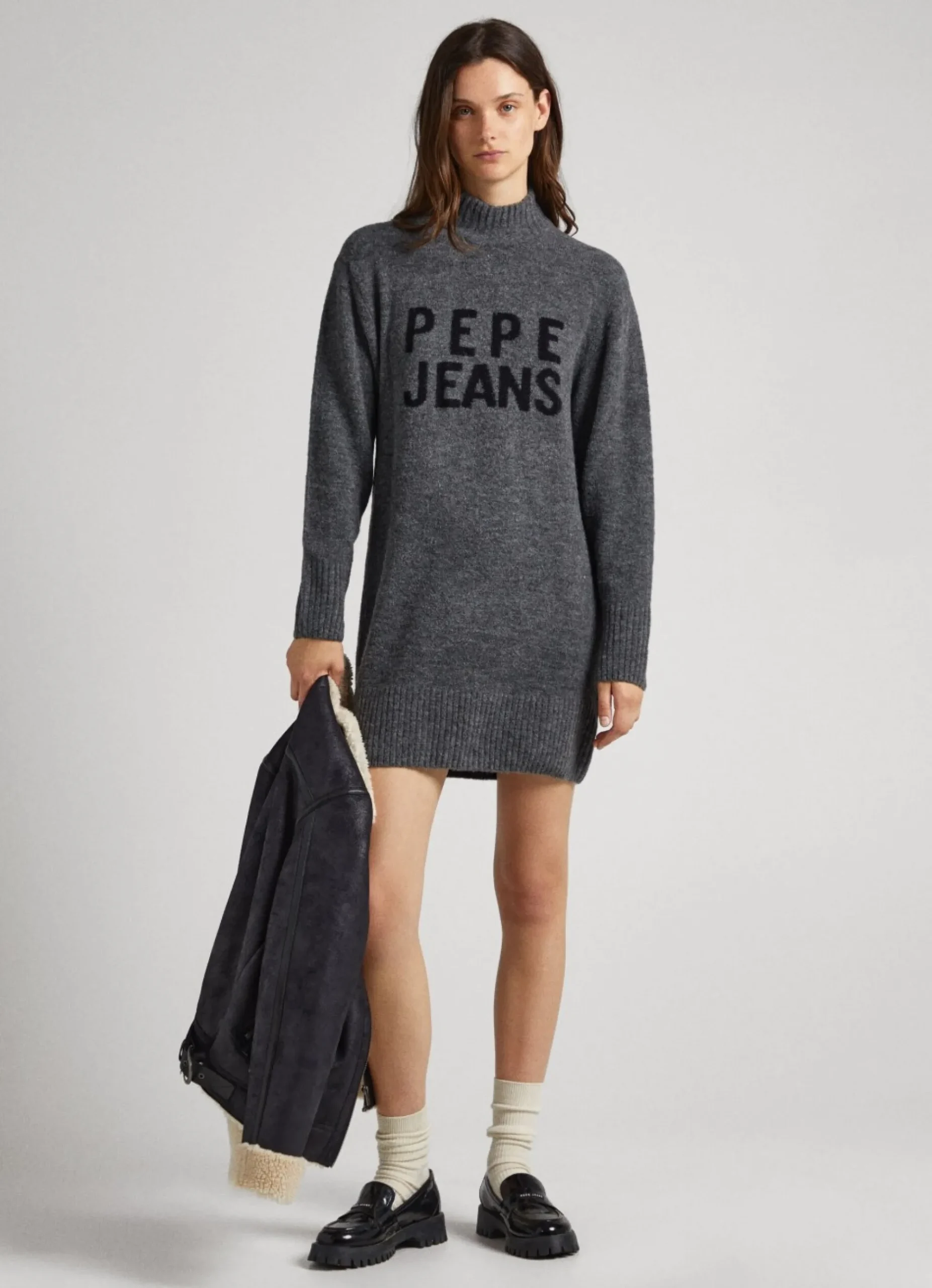 Mulher Pepe Jeans Malhas>Vestido Logo Bordado