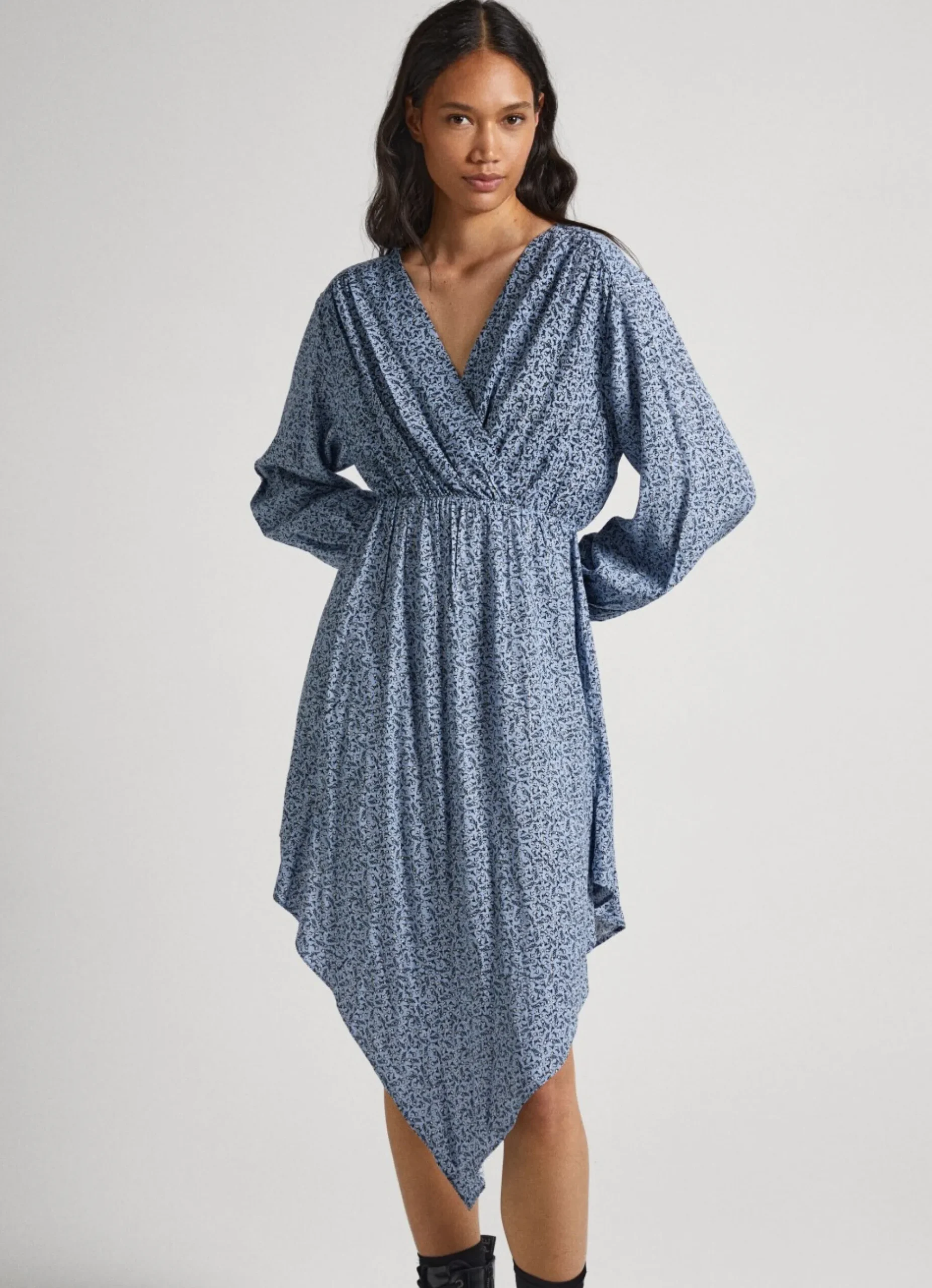 Mulher Pepe Jeans Vestidos E Macacões>Vestido Lurex Com Padrao Floral