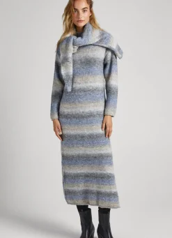 Mulher Pepe Jeans Malhas>Vestido Melange Efeito Desbotado