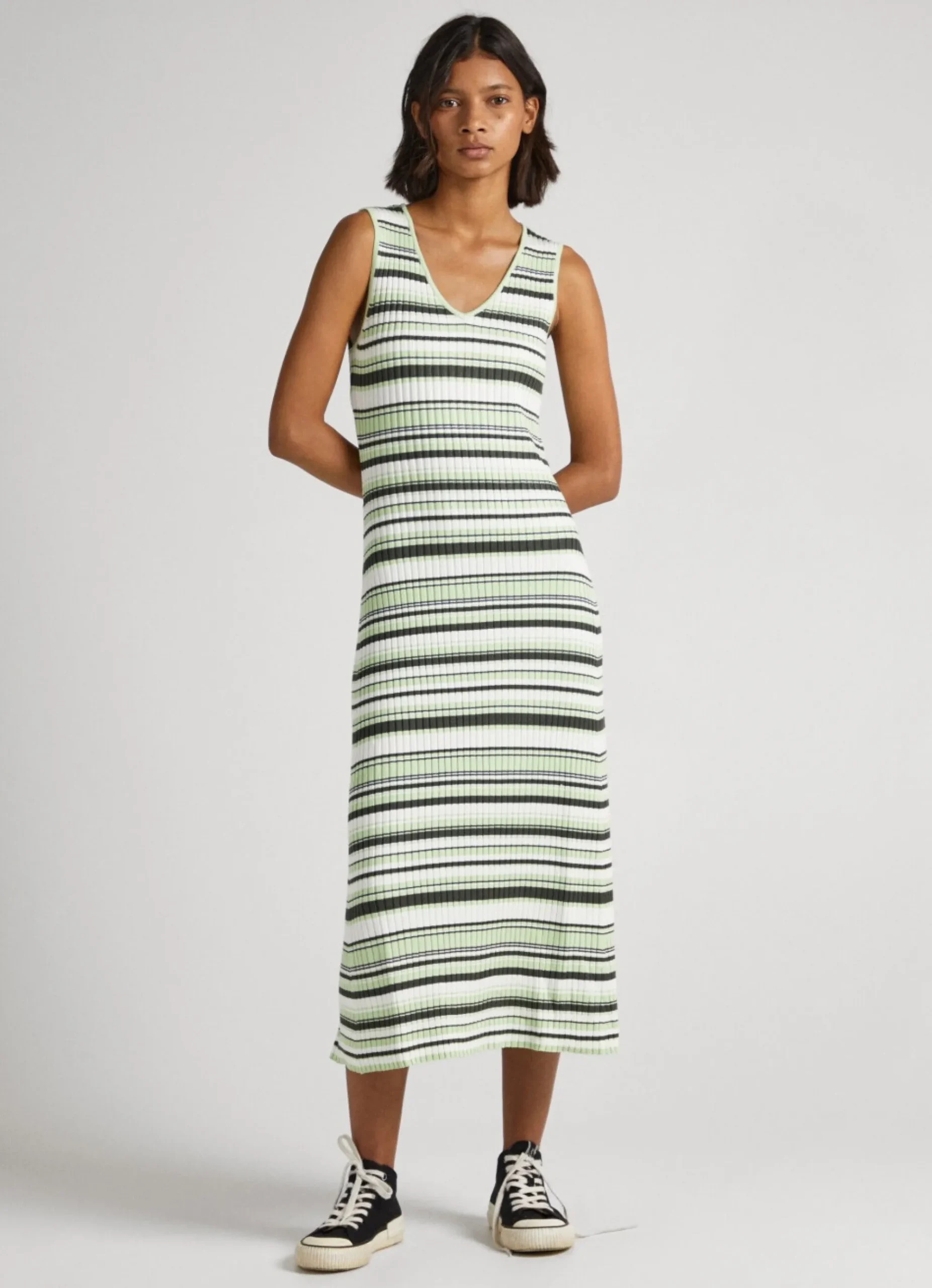 Mulher Pepe Jeans Vestidos E Macacões>Vestido Padrao As Riscas