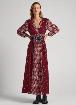 Mulher Pepe Jeans Vestidos E Macacões>Vestido Padroes Combinados