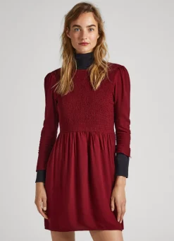 Mulher Pepe Jeans Vestidos E Macacões>Vestido Sarja Franzido