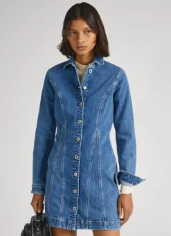 Mulher Pepe Jeans Vestidos E Macacões>Vestido Slim Fit