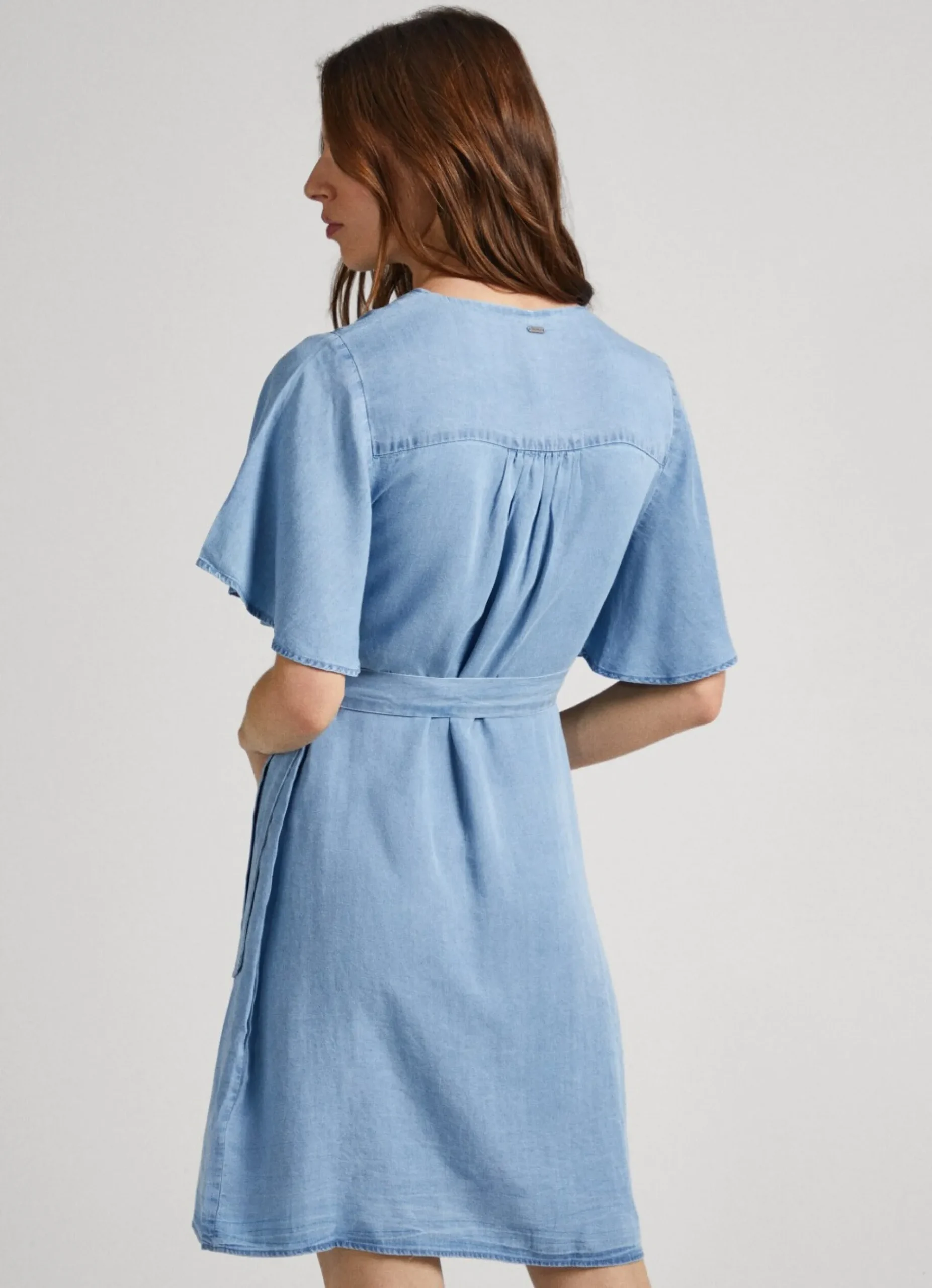 Mulher Pepe Jeans Vestidos E Macacões>Vestido Tencel Decote Em V